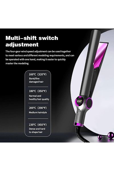 COOYA Hair Straightener and Curler, 2 in 1, with LCD Digital Display, for All Hair Types
