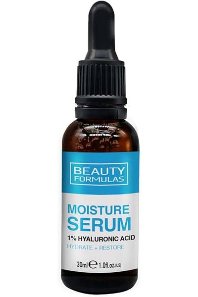 BEAUTY FORMULAS Moisture Serum With 1% Hyaluronic Acid To Hydrate + Restore, 30Ml