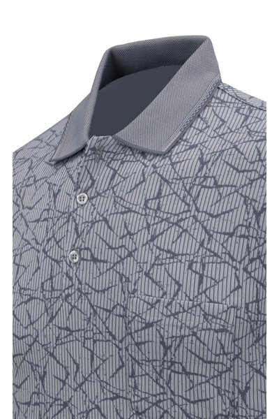 Çizgi Triko Tricou pentru bărbați cu gât polo cu buzunar Classic Fit - 5112