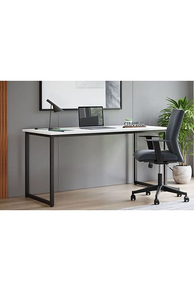 Ceramical Birou de calculator Ms1, masă de studiu, birou în stil simplu pentru biroul de acasă - 60x140 cm - alb