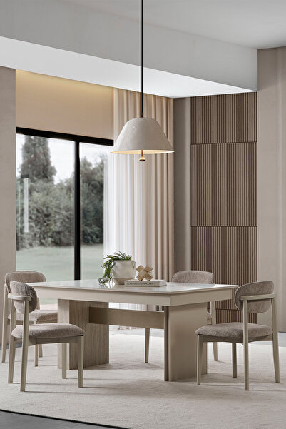 Eymense Hitit 4 Sandalyeli Yemek Masa Takımı