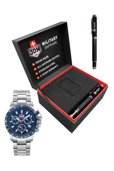 JDM Military Ανδρικό ρολόι Jdm Military JDM-WG017-02, Quartz, 45mm, 10ATM