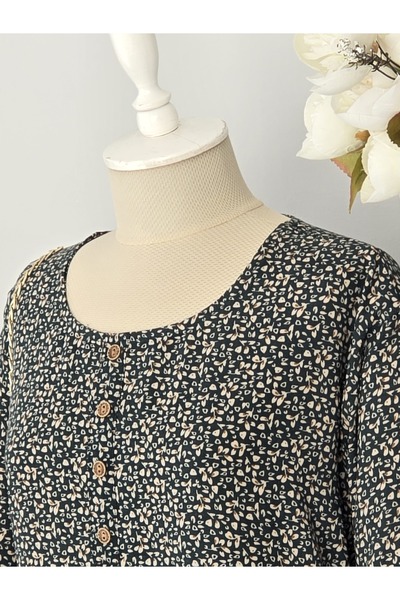 ENDAMIM Mother Viscose Bluz Large Size