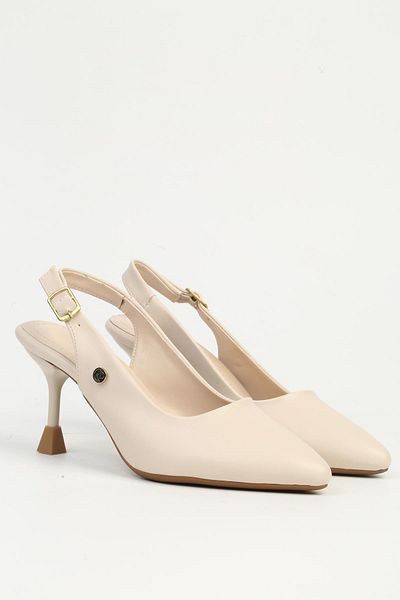 Pierre Cardin Cream - Women's Heeled Shoes (Pc-54731)