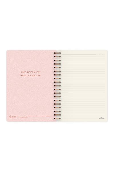 Le Color Botanical Spiral Notebook Striped Pink 17X24 cm
