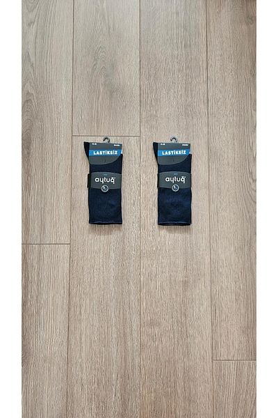 Aytuğ Мъжки чорапи с еластична лента от бамбук, 2 чифта (тъмносини), здравна група - 51004-2