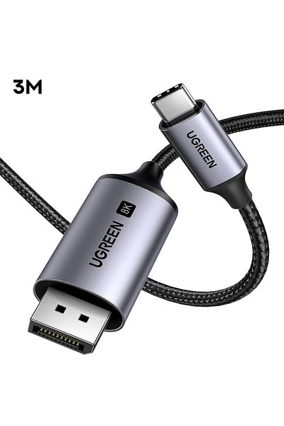 Ugreen |كابل USB-C إلى DP (8K) بطول 3 أمتار |رمادي