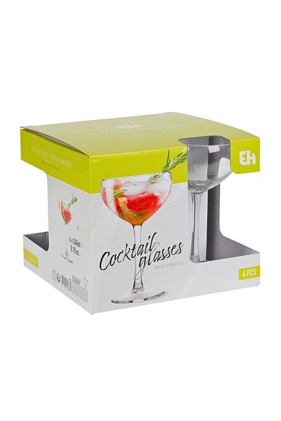 Excellent Houseware Set of 4 cocktail glasses, 240 ml, Excellent Houseware