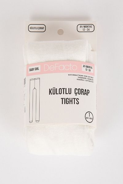 DeFacto Baby Girl Cotton Pantyhose - Non-slip Sole A1484a5ns