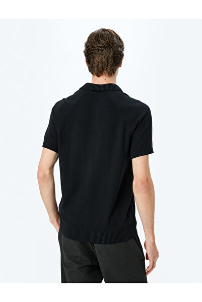 Koton Pamuklu Düğmeli Polo Yaka Kısa Kollu Triko Tişört