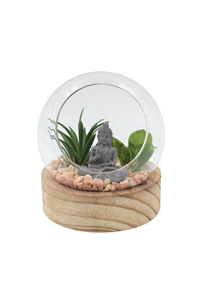 BM GİFT DESİGN Glob Decorativ Sticlă Cu Buddha 12cm