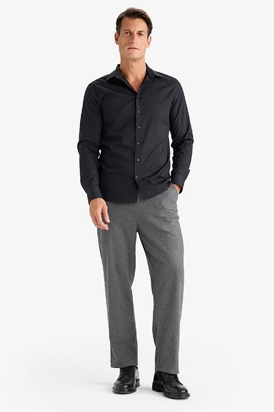 DeFacto Πουκάμισο Italian Collar Slim Fit - Χωρίς σιδέρωμα, μακρυμάνικο 24 ετών 801003139