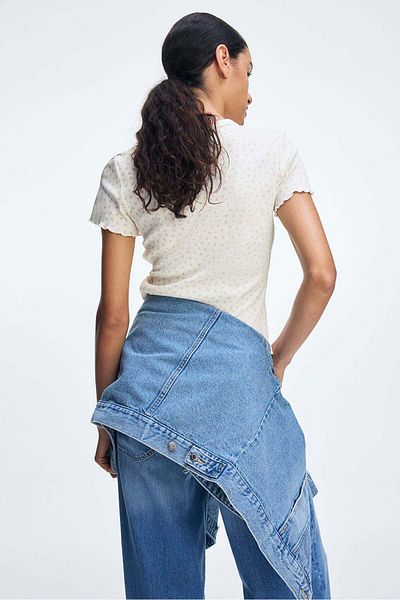 H&M Overlock-detail T-shirt