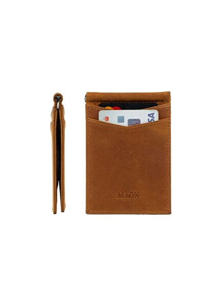 Maon İstanbul Unisex Hakiki Deri Cüzdan - Para Maşalı Cüzdan - Ince Erkek Cüz...