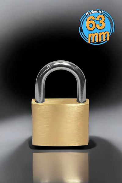 Badem10 Padlock Yellow 63 mm 3 Key Ring Door Crate Box Lock Tosba Lock