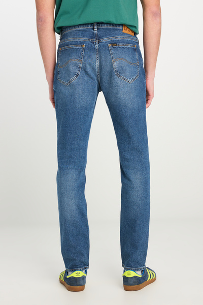 Lee Rider Slim Fit Dar Kesim Normal Bel Mavi Pamuklu Esnek Denim Pantolon