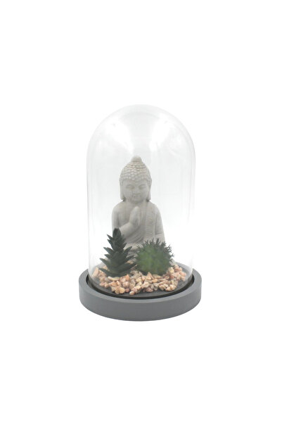 BM GİFT DESİGN Glob Decorativ Sticlă Buddha Plante 21cm