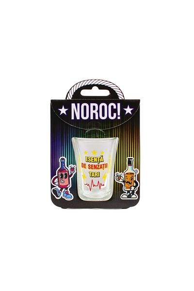 BM GİFT DESİGN Shot glass, 7cm, with the message Essence of thrills