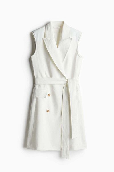 H&M Linen-blend Blazer Dress
