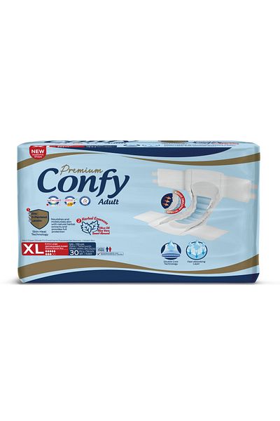 Confy Adult 30 Pack Extralarge Adult Diapers