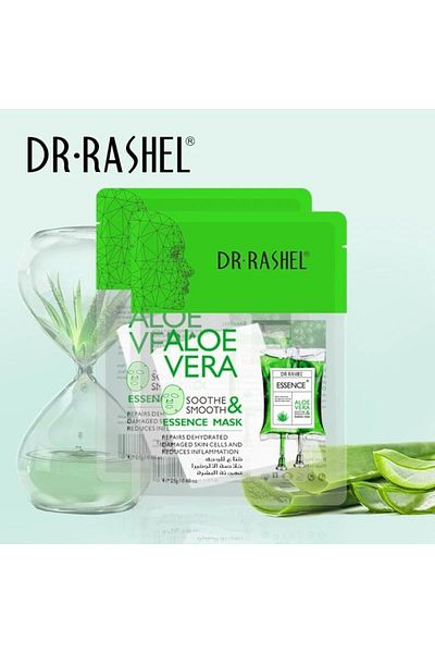 DR.RASHEL Dr. Rashel Aloe Vera Soothe & Smooth Essence Mask – 25g 🌿✨