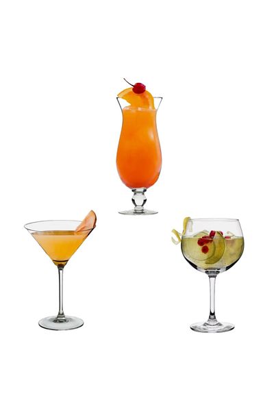 Excellent Houseware Set of 12 stemmed cocktail glasses, Excellent Houseware