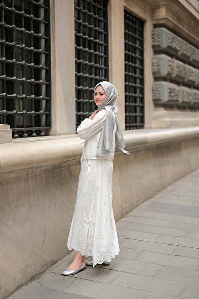 LOCCO Set de detaliu cu piatră pentru femei - cu model propriu - alb