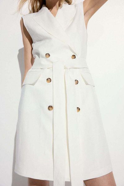 H&M Linen-blend Blazer Dress
