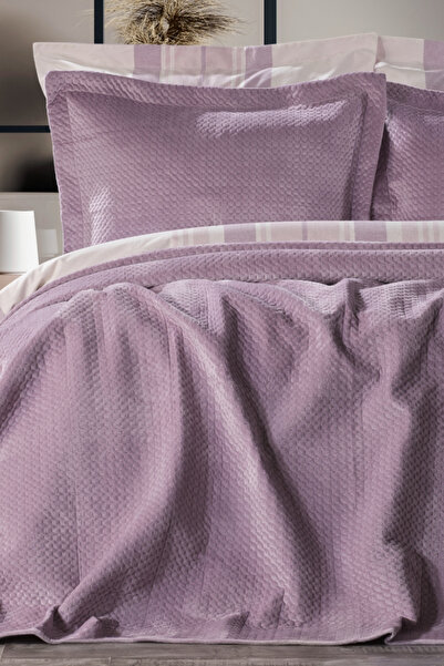 ZEBRACASA Scala Lila Çift Kişilik Yatak Örtüsü