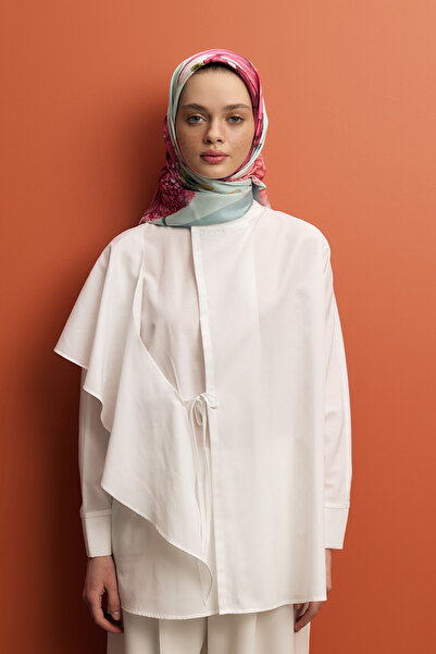 Qef Floral Mix Twill Silk Scarf