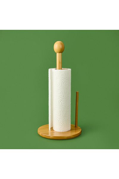 AROW Bamboo Paper Towel Holder - Light Brown - 32 cm
