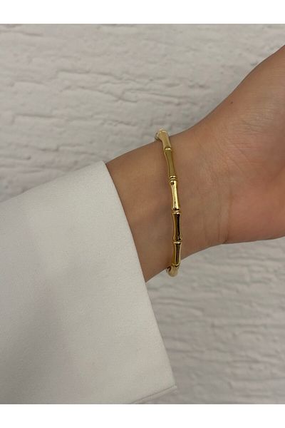 luvela Steel Bracelet Bone Model Trend Does Not Tarnish Does Not Fade Steel Handcuff Bracelet Gold