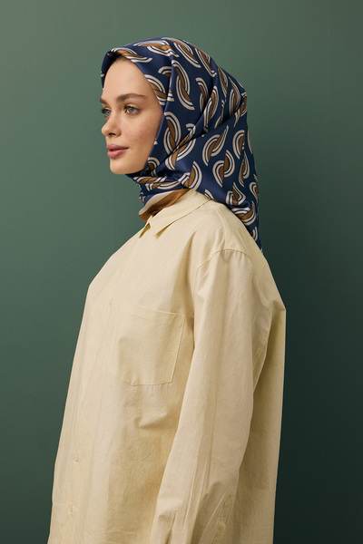 Qef Twill Silk Scarf Aura Cinnamon