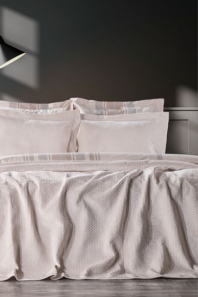 ZEBRA CASA Scala Cream Double Bed Cover Set