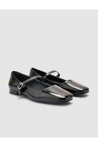 Cabani 100% Genuine Leather Black Patent Leather Women's Ballerinas