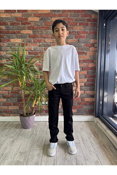 WKM Ленени чинос панталони за момче с принт за сервитьори