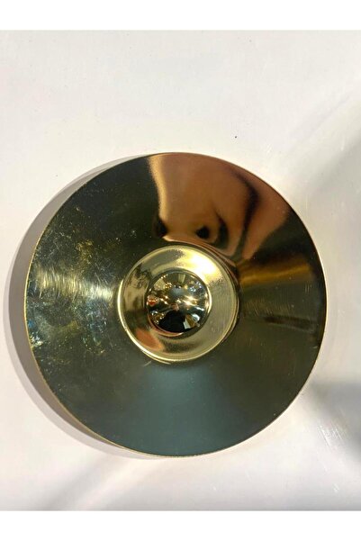 ÇIRPAN EV KOLEKSİYON DERVİSH PARLAK ALTIN TEK KİŞİLİK METAL ÇAY TABAK