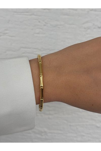 luvela Steel Bracelet Bone Model Trend Does Not Tarnish Does Not Fade Steel Handcuff Bracelet Gold