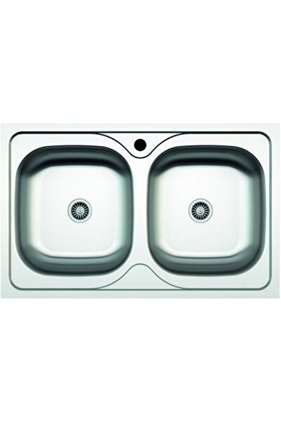 ZİNOX Chiuveta ZLN-0209 cu doua cuve pentru blat Z-INOX , Inox satinat, 50x80 cm