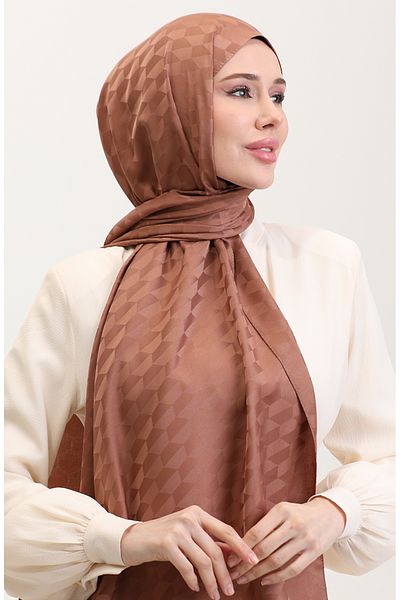 sefamerve Koza Jacquard Shawl 90187-13 Κρεμμύδι Φλοιός
