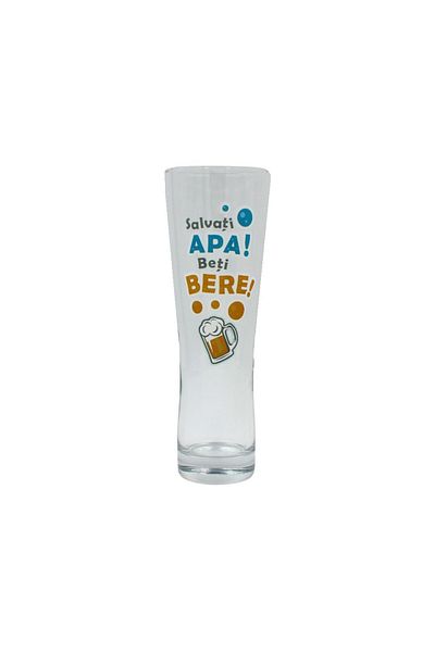 BM GİFT DESİGN Beer glass Save water! Drink beer! 500ml