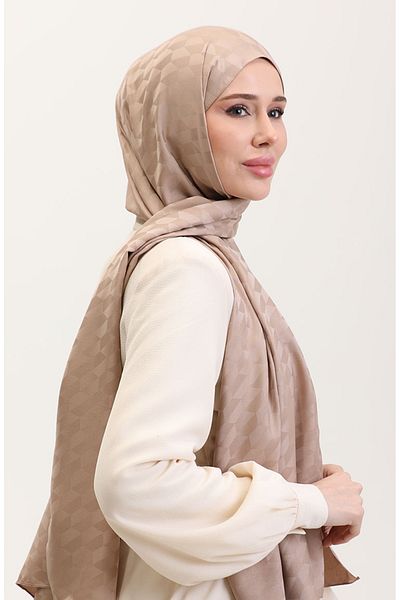 sefamerve Σάλι Camel Jacquard 90187-07