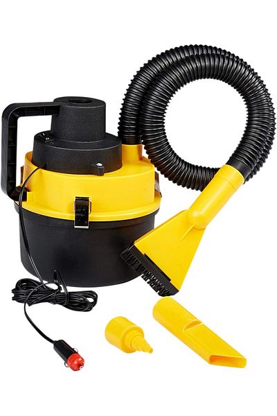 fulina 12V Wet and Dry Vacuum Cleaner Set, With 3 Nozzle, 60W High-Powered,  for Cleaning Home