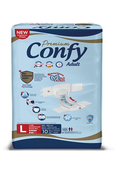 Confy Adult Large 10 Adult Diapers