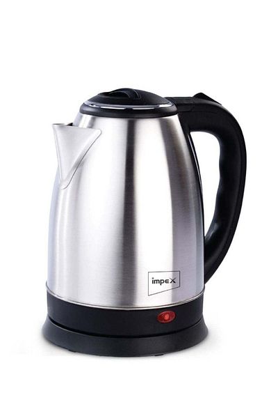 İMPEX 1.8L Stainless Steel Electric Kettle 1500W With Triple Thermostat&Heat Resistant-Silver STEAMER 1803
