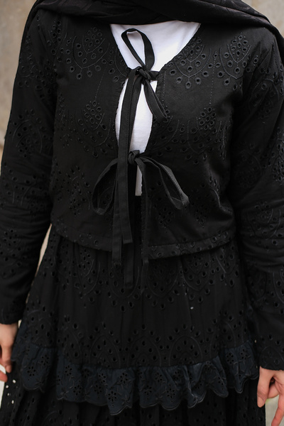 LOCCO Жіночий спідниця з воланами, чорна