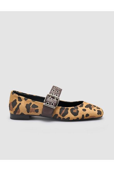 Cabani 100% Genuine Leather Tan Women's Ballerinas