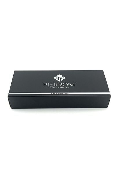PİERRONİ Black Shawl Pattern Handkerchief Tie