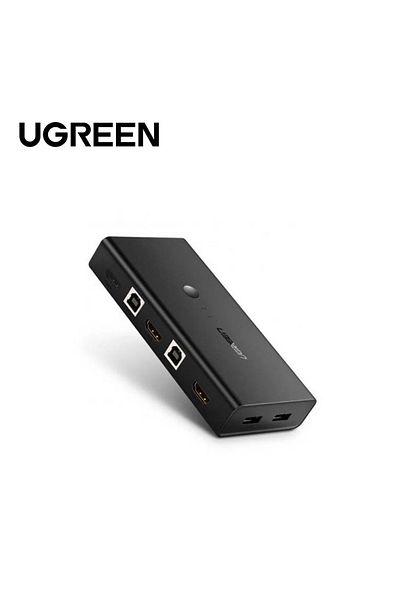 Ugreen | محول HDMI 2*1 KVM | أسود