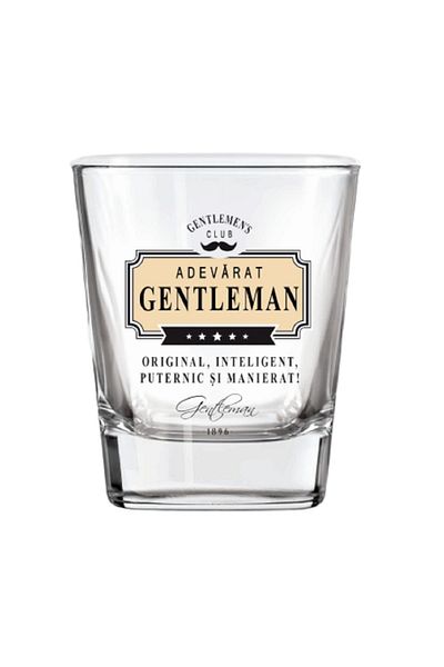 BM GİFT DESİGN Pahar whisky "ADEVARAT GENTLEMAN"